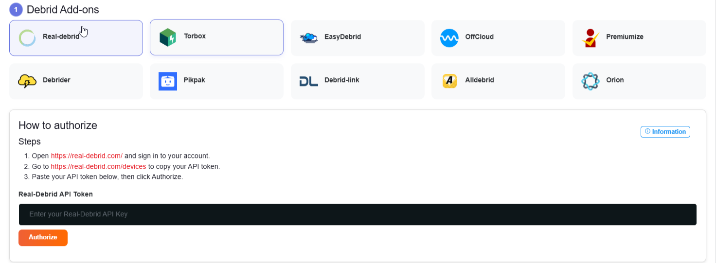 Stremize Debrid Connect