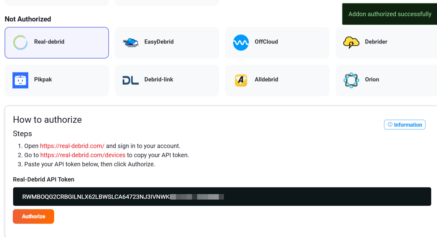 real debrid connected